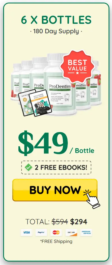 ProDentim 6 bottle Discount Pricing